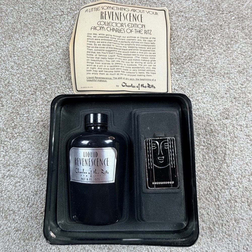 Charles of the Ritz Liquid Revenescence Vintage Collector Set Tin & Pin 6oz